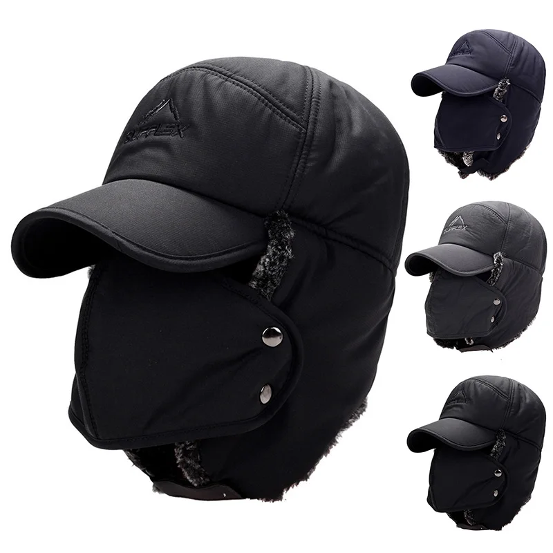 Winter Trapper Hat - Winter Fur Warm Windproof Hat Men