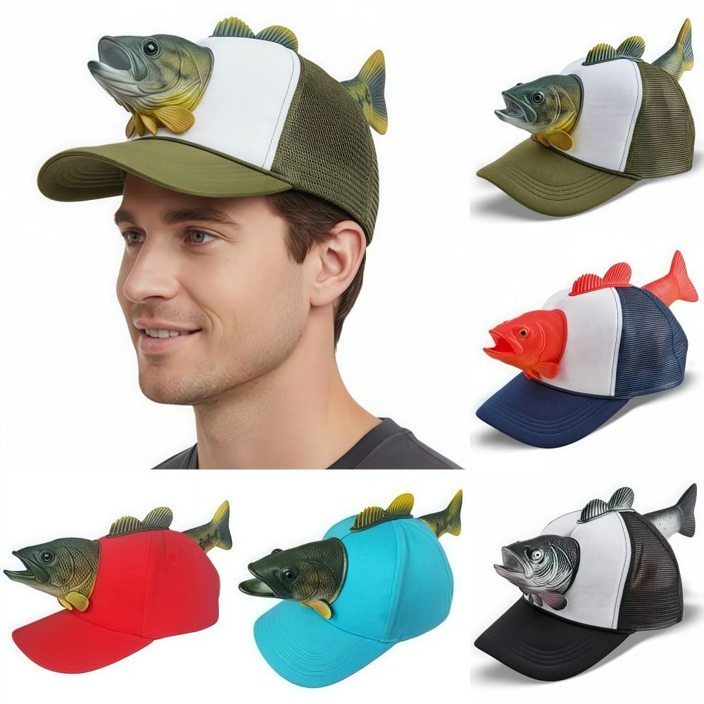 Trucker Cap Mesh - Funny 3D Fish Animal Trucker Hat