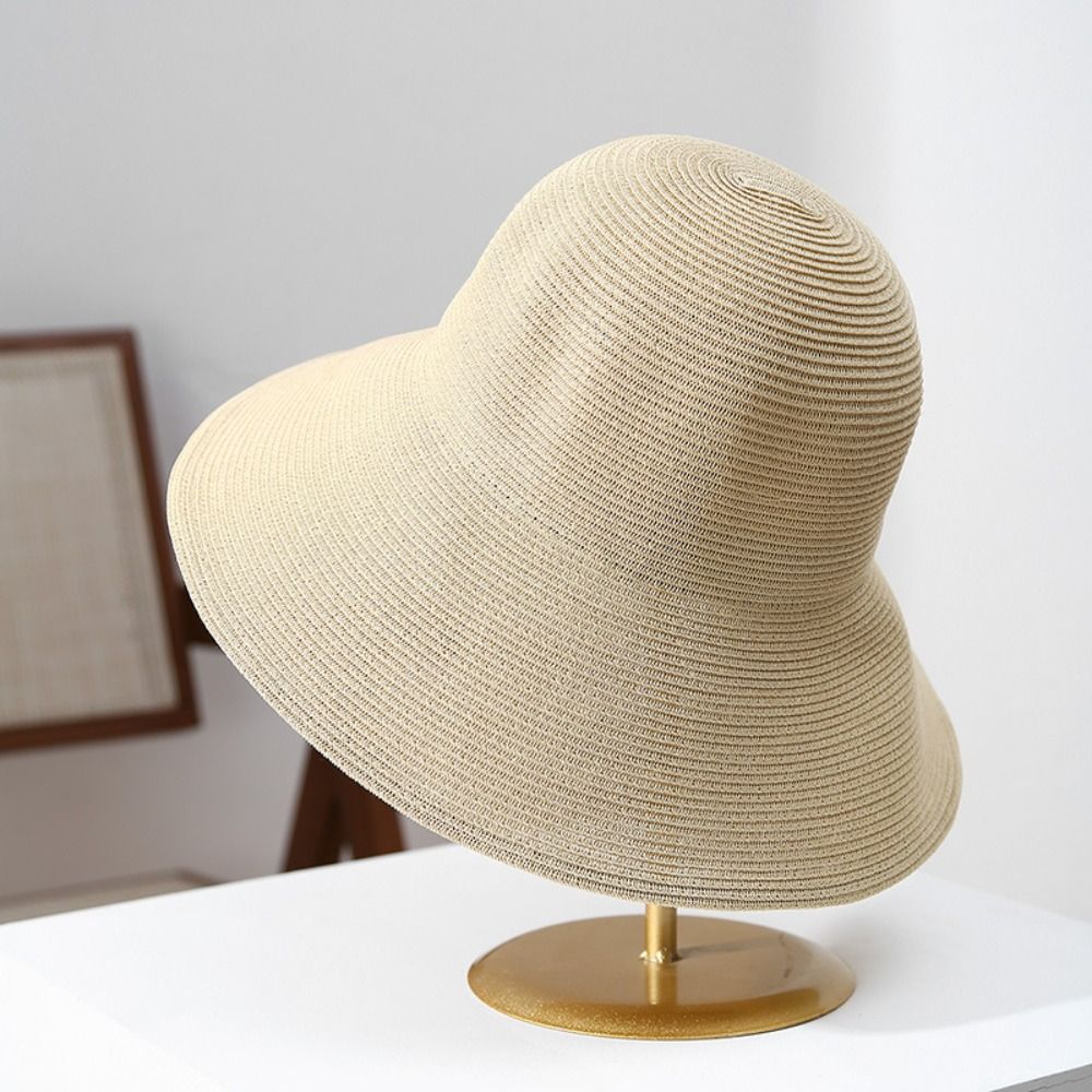Bucket Hat Cotton - Fisherman Hat Solid Color Wide Brim