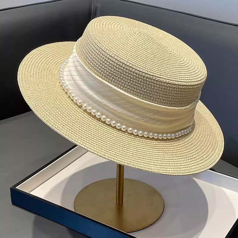 Sun Hat Wide Brim - 2025 New Style Hat Retro Flat