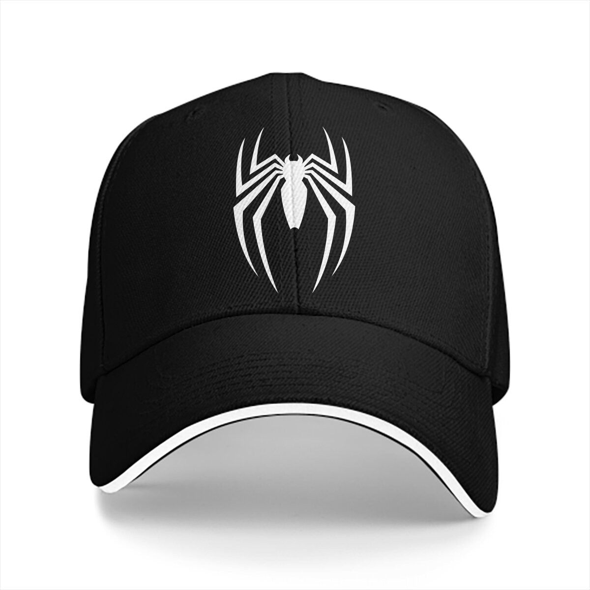 Golf Cap Dad - Washed Men's Baseball Cap White Spider