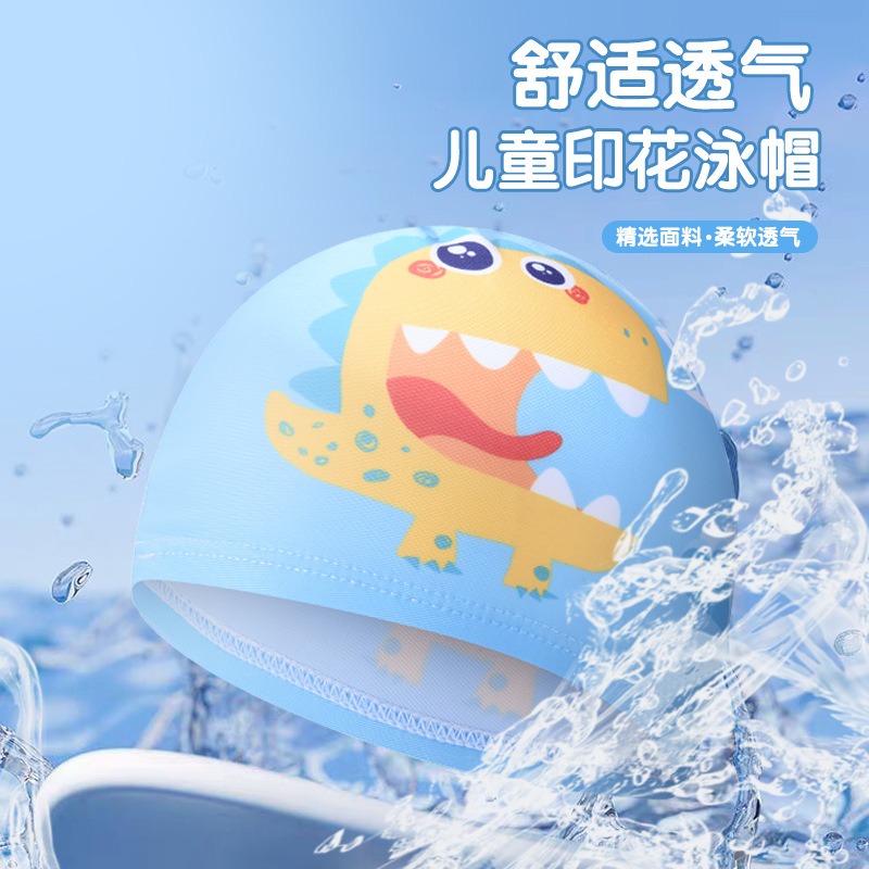 Cute Dinosaur Print Kids Swim  - Swim Hat Silicone recension och pris