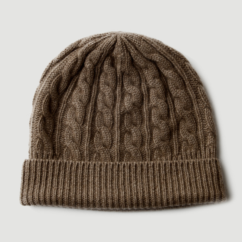 100% Pure Cashmere Knit Beanie - Beanie Cuffed Knit recension och pris