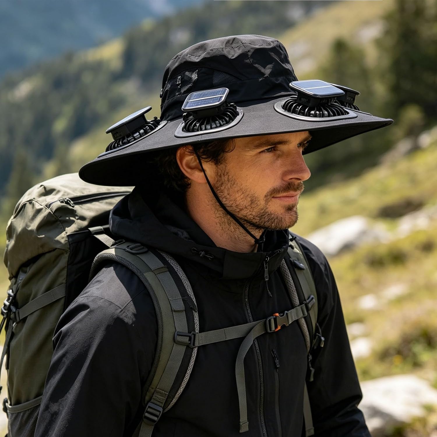 2026 Hot Summer 6 Fans Visor C - Sun Hat Wide Brim recension och pris