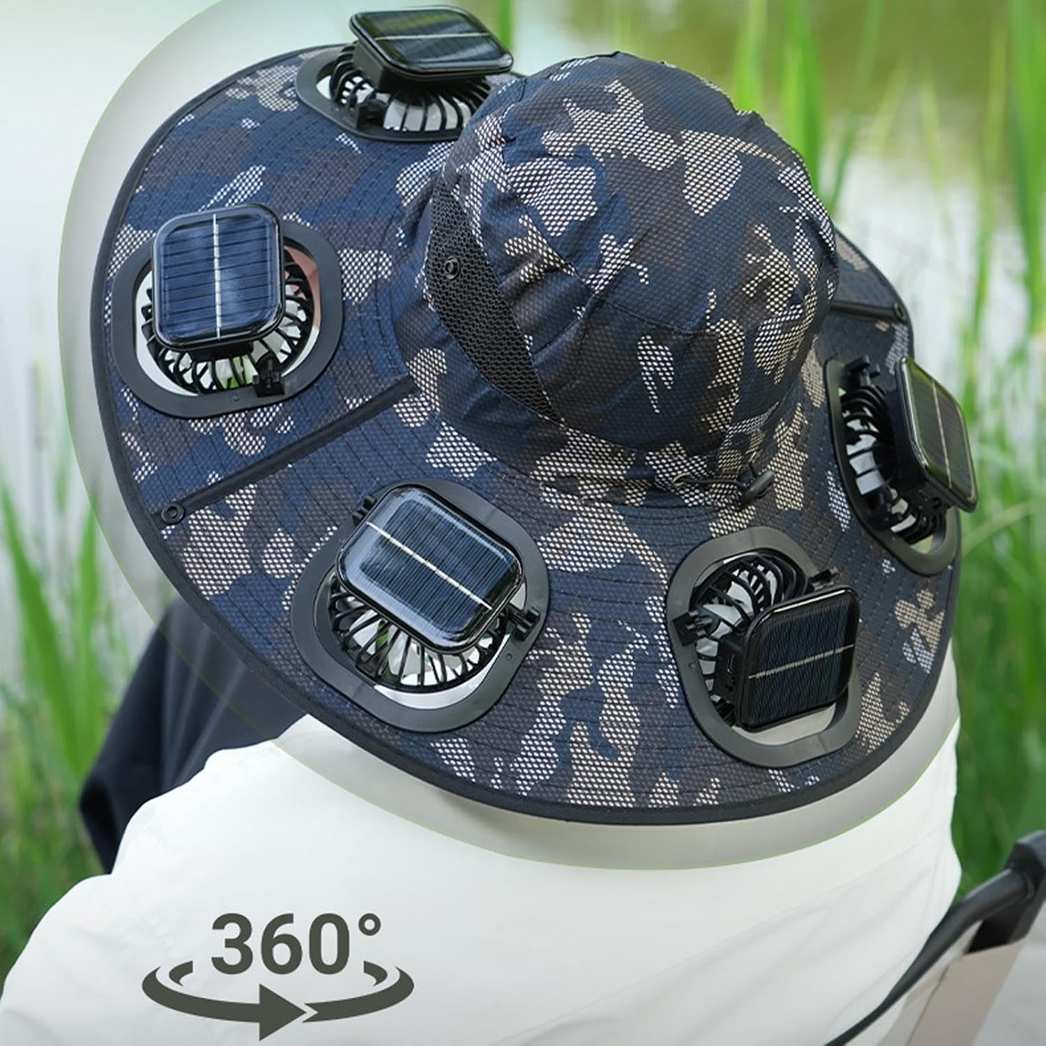 2026 Hot Summer 6 Fans Visor C - Sun Hat Wide Brim recension och pris