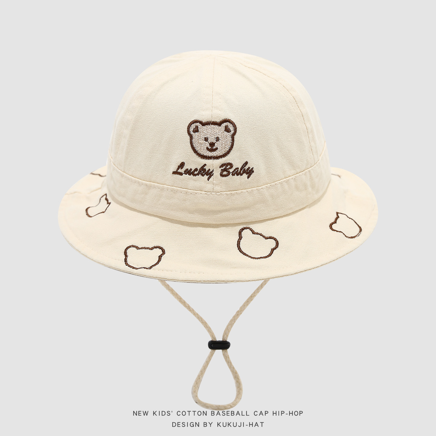 2026 Cute Cartoon Bear Baby Bu - Bucket Hat Cotton recension och pris
