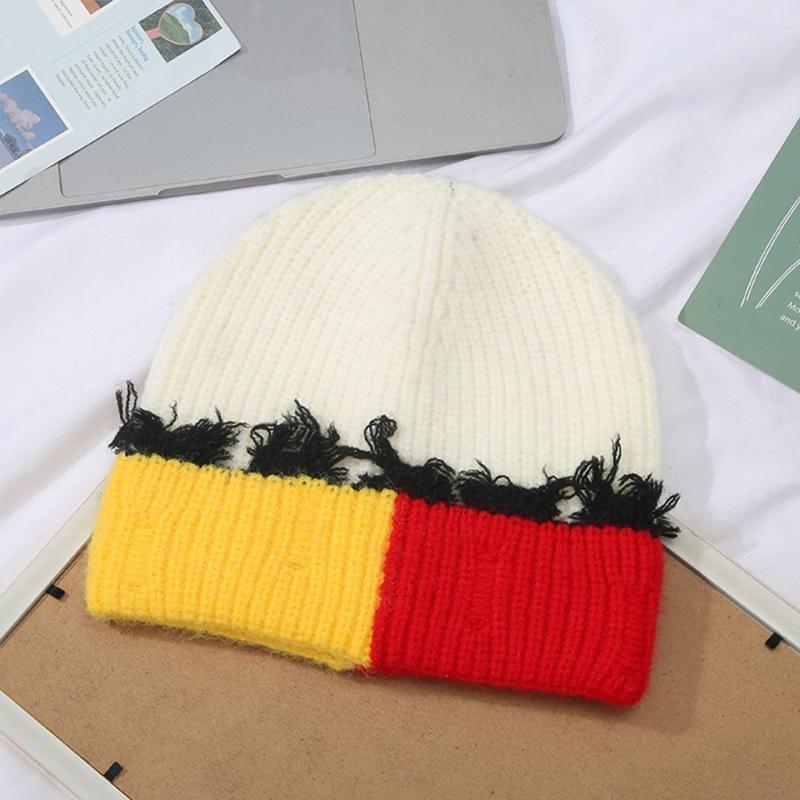 Korean Version Color Matching  - Beanie Cuffed Knit recension och pris