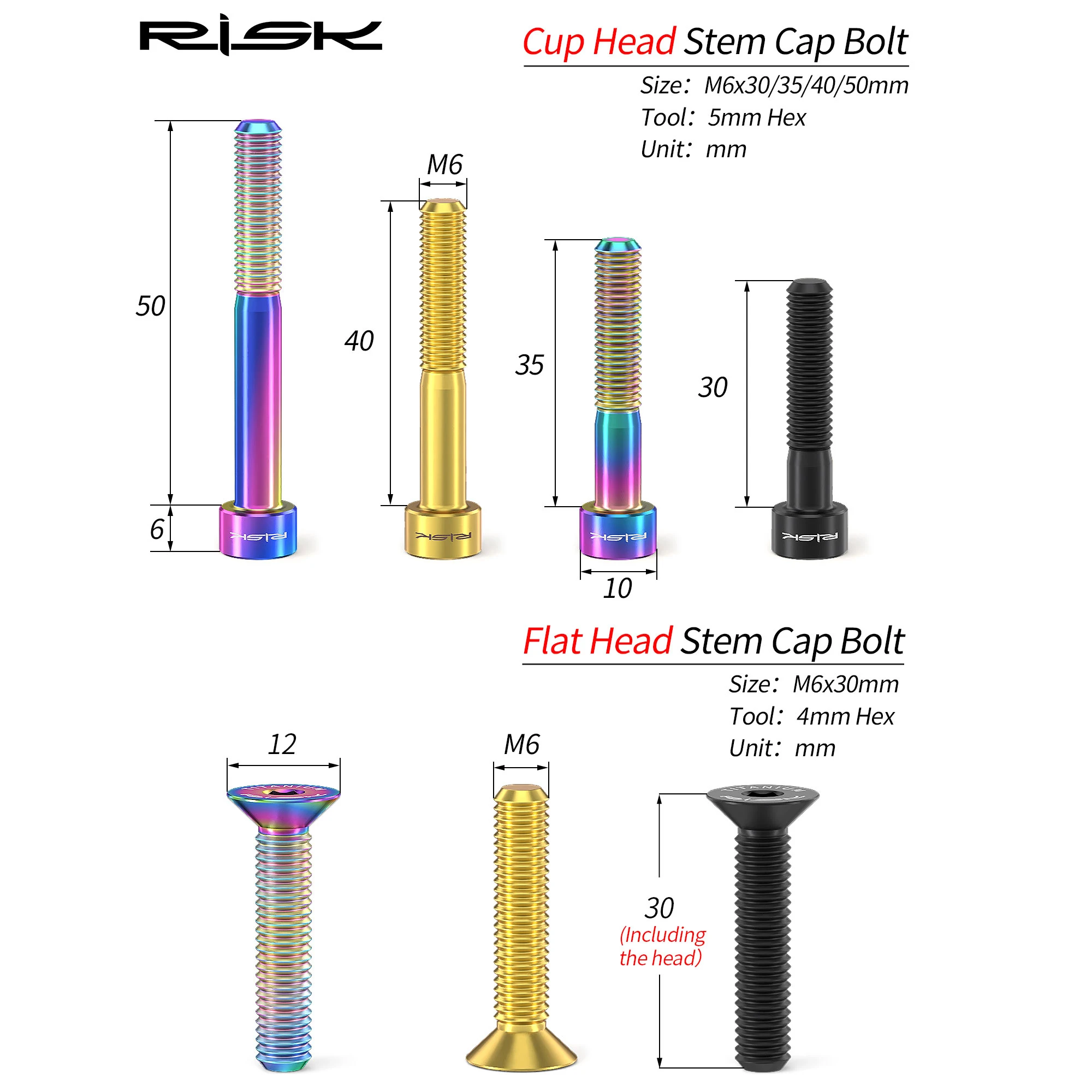RISK Bike Titanium Bolt Screw  - Snapback Hat Flat recension och pris