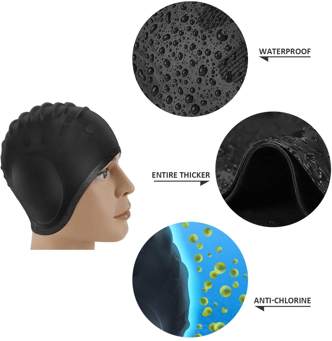 Adults Swimming Caps Men Women - Swim Hat Silicone recension och pris