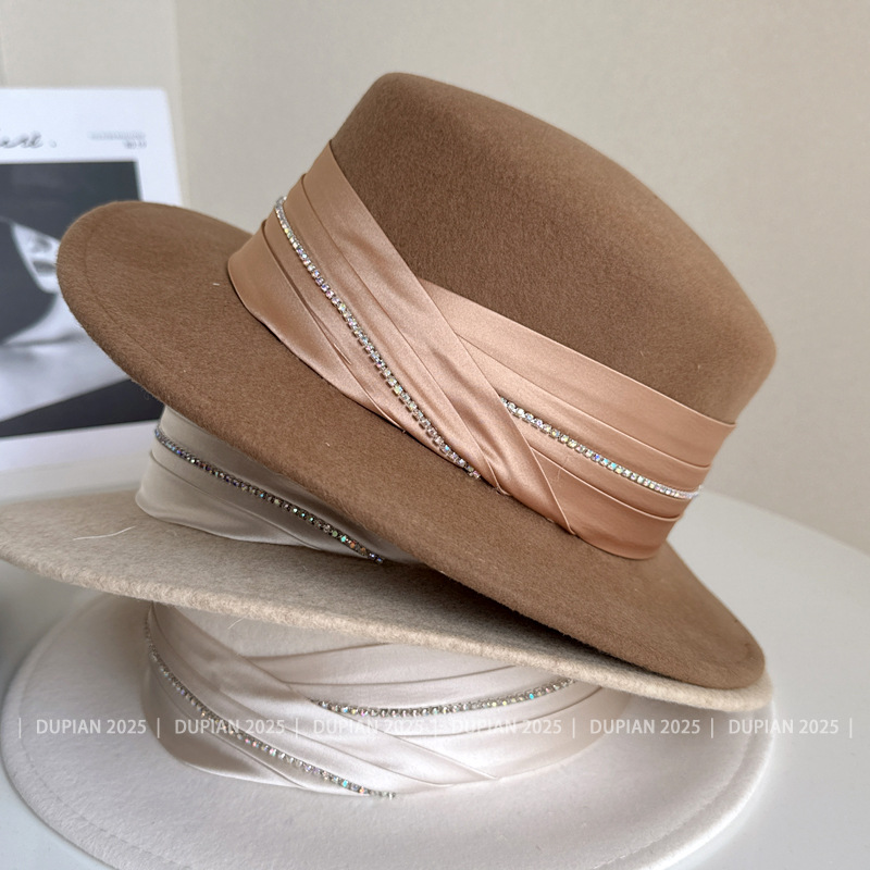 High-end boutique real pleated - Fedora Hat Wool recension och pris