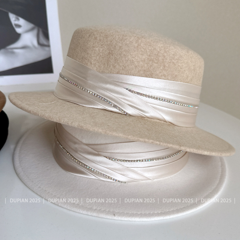 High-end boutique real pleated - Fedora Hat Wool recension och pris