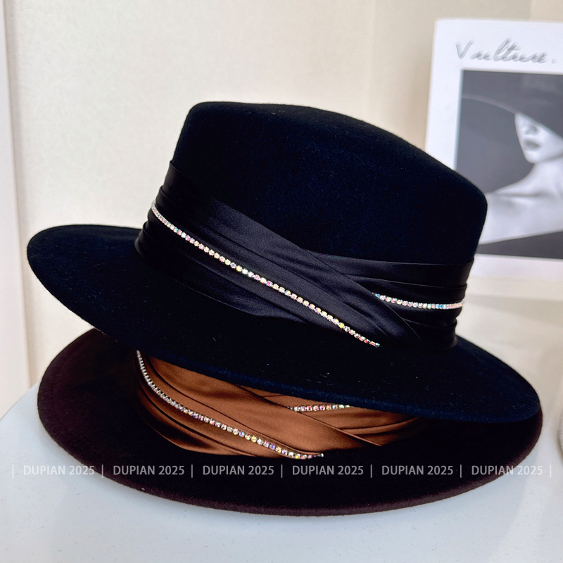 High-end boutique real pleated - Fedora Hat Wool recension och pris