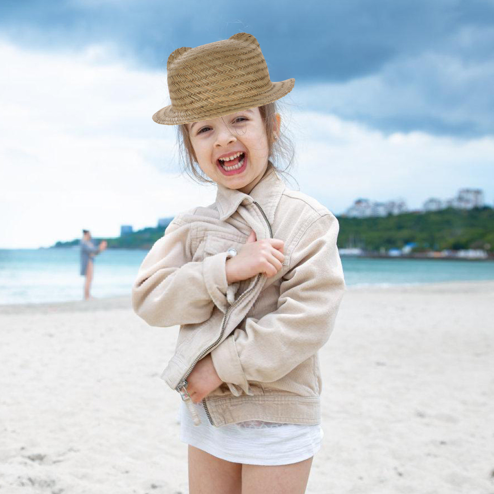 Kids Straw Sun Hat Wide Brim W - Sun Hat Wide Brim recension och pris