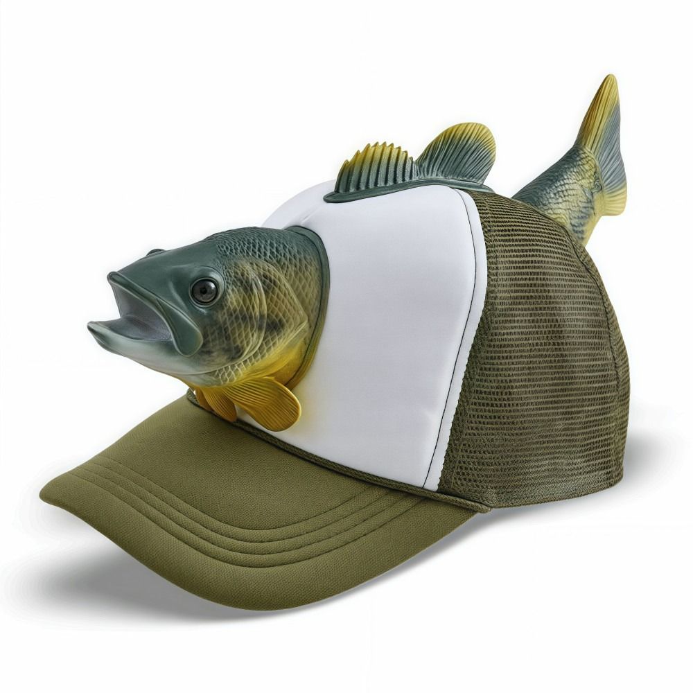 Funny 3D Fish Animal Trucker H - Trucker Cap Mesh recension och pris