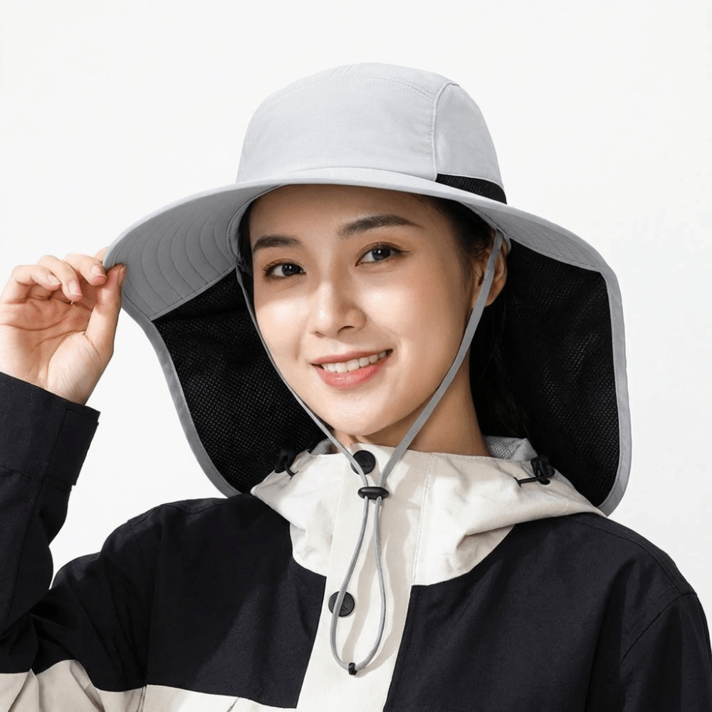 Simple Wide Brim Outdoor Sun H - Bucket Hat Cotton recension och pris