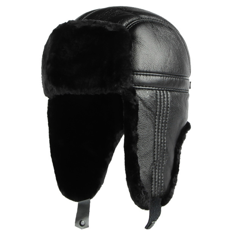 HT4002 New PU Leather Russian  - Winter Trapper Hat recension och pris