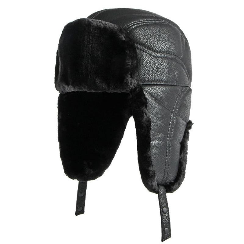 HT4002 New PU Leather Russian  - Winter Trapper Hat recension och pris