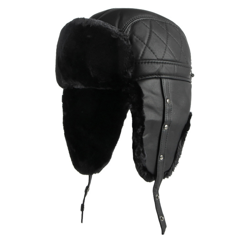 HT4002 New PU Leather Russian  - Winter Trapper Hat recension och pris