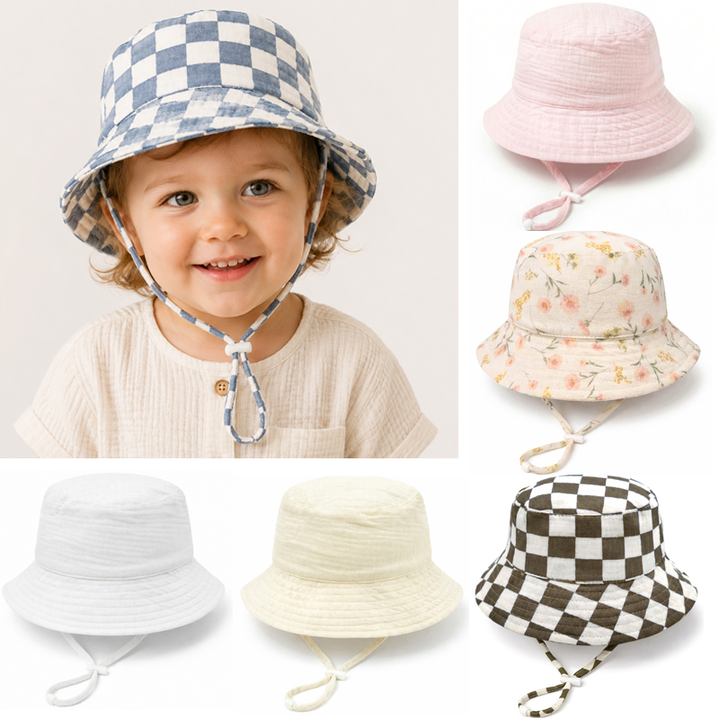 Muslin Baby Summer Hat Adjusta - Bucket Hat Cotton recension och pris