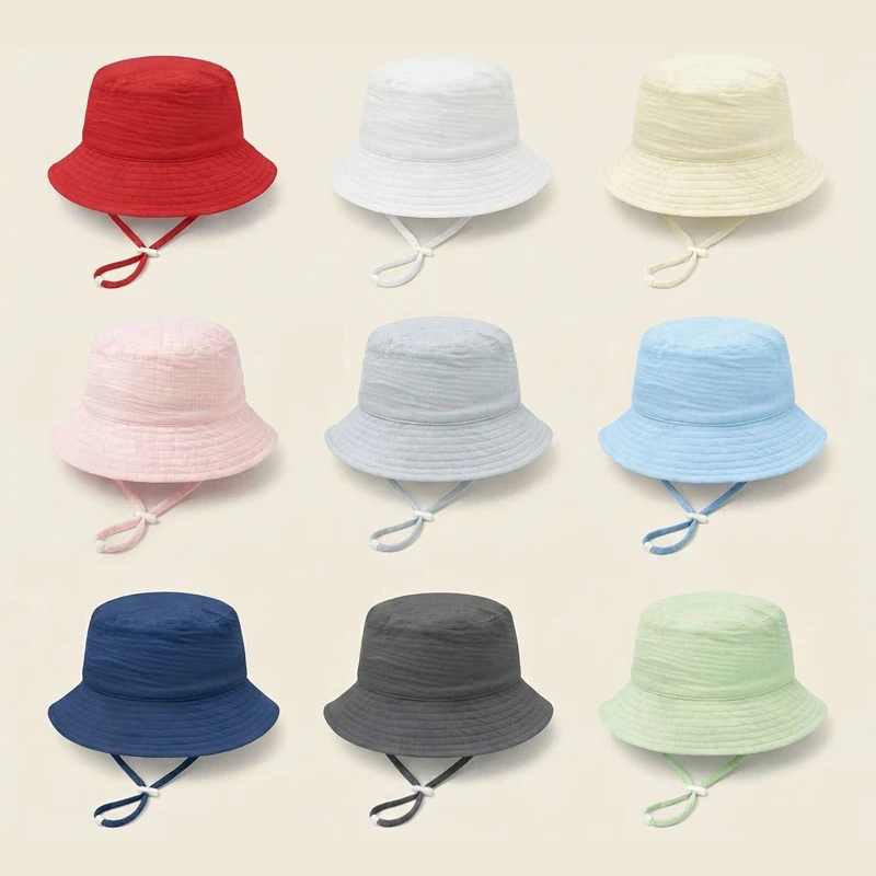 Muslin Baby Summer Hat Adjusta - Bucket Hat Cotton recension och pris