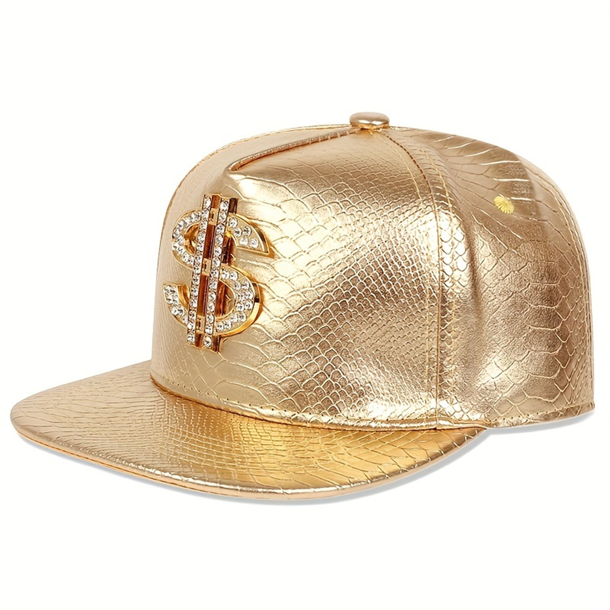 Leather Metallic Dollar Sign B - Snapback Hat Flat recension och pris
