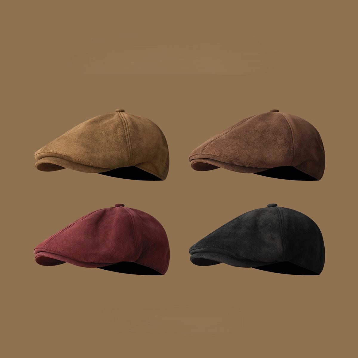 Vintage Suede Newsboy Cap Men  - Newsboy Cap Ivy recension och pris