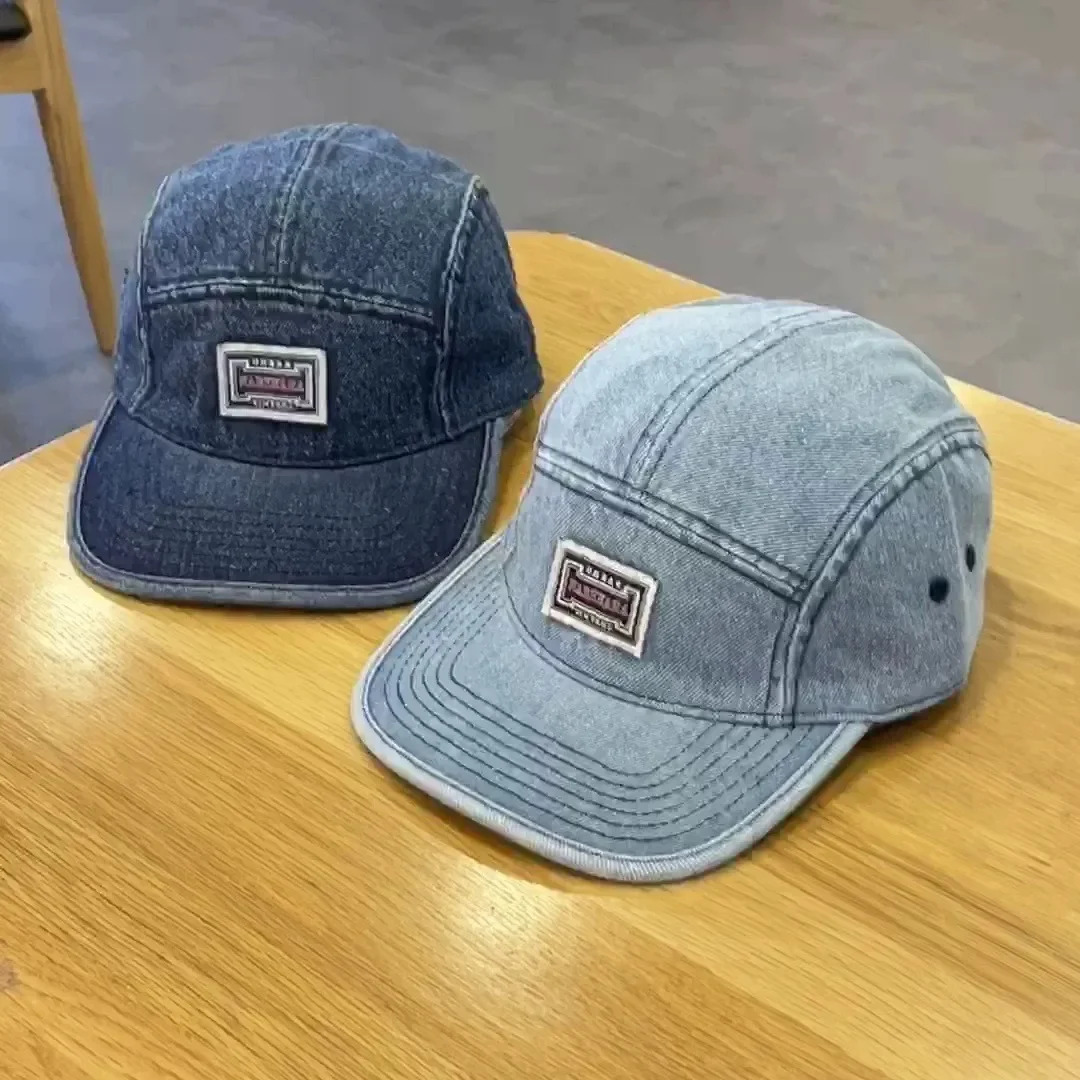 Vintage Flat Brim Denim Baseba - Corduroy Cap 5 Panel recension och pris