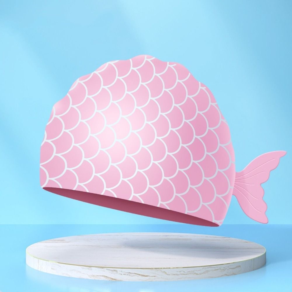 Cute Fish Children Swim Cap Ca - Swim Hat Silicone recension och pris