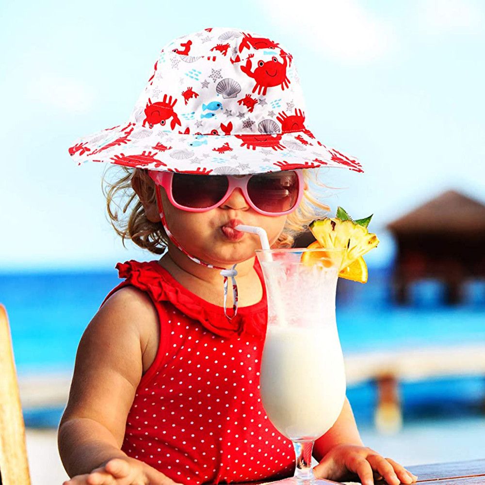 Summer Boys Girls Neck Ear Cov - Sun Hat Wide Brim recension och pris