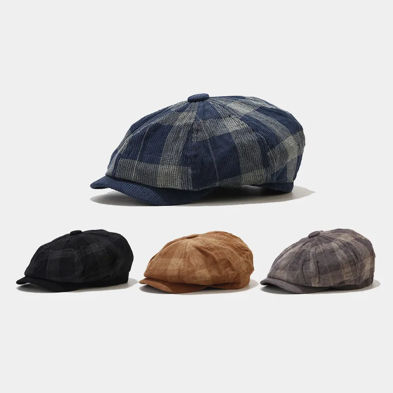 Corduroy Men Women Youth Boy G - Newsboy Cap Ivy recension och pris
