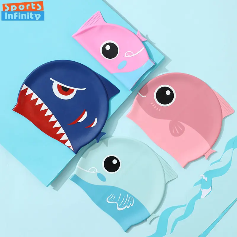 Cartoon Cute Fish Shark Silico - Swim Hat Silicone recension och pris