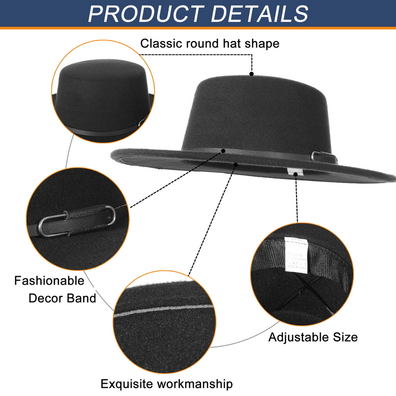 Elegant Wide Brim Fedora Hat f - Fedora Hat Wool recension och pris